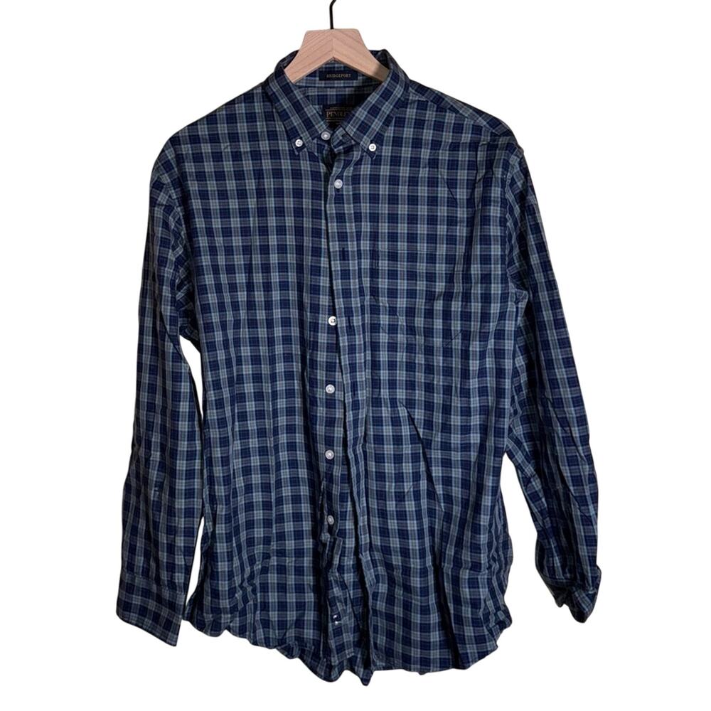 PENDLETON Bridgeport Thomas Kay plaid cotton long sleeve shirt L